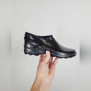 POLAR Black Slip-On Rain Shoes, Size 8